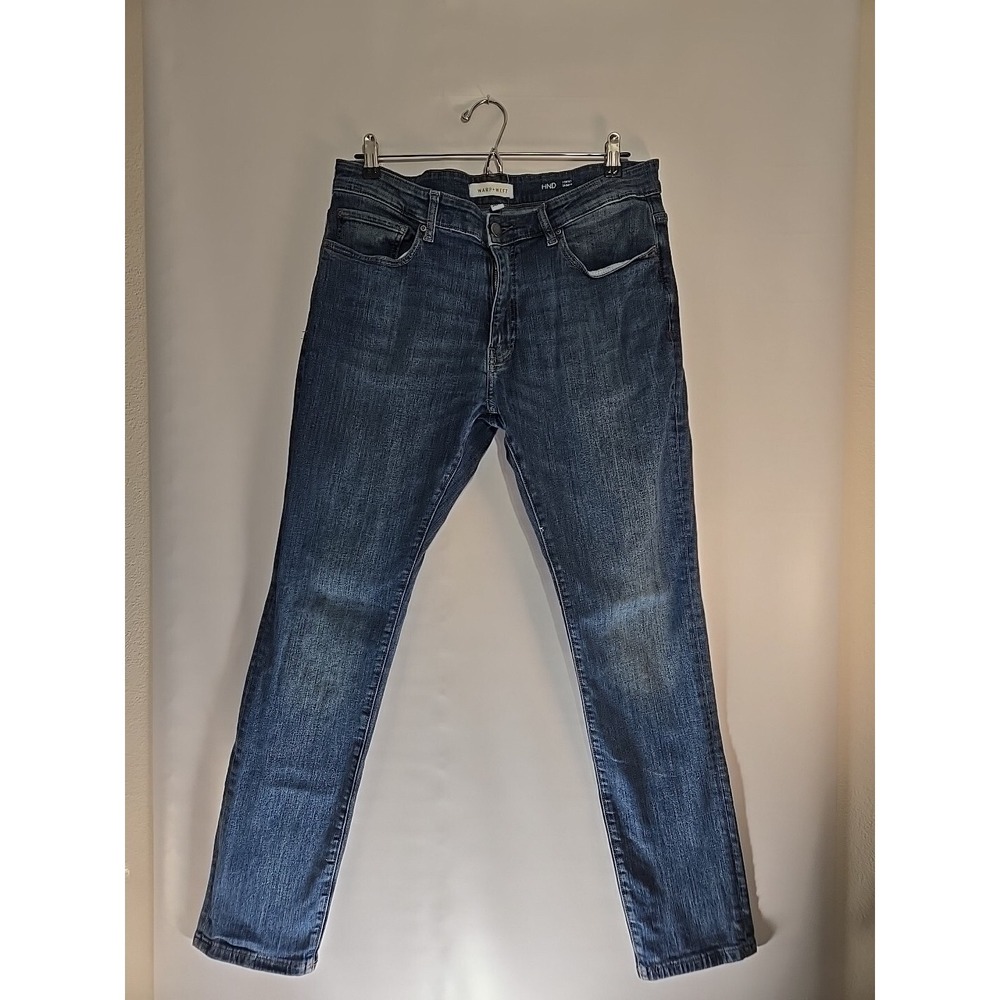 Warp +weft Mens HND Tokyo Skinny Tortoise Jeans. 34x32. Made In USA